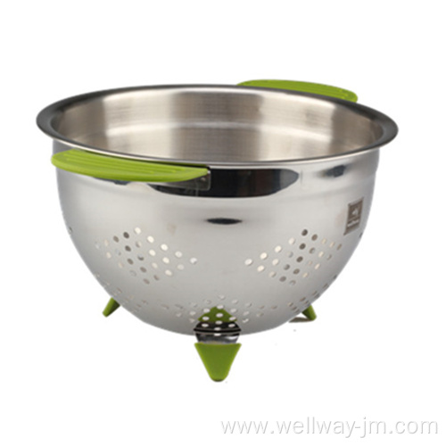 Fruit Basket Sink Stainless Steel Strainer Metal Colander